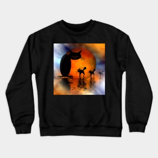 mooncat's catwalk Crewneck Sweatshirt